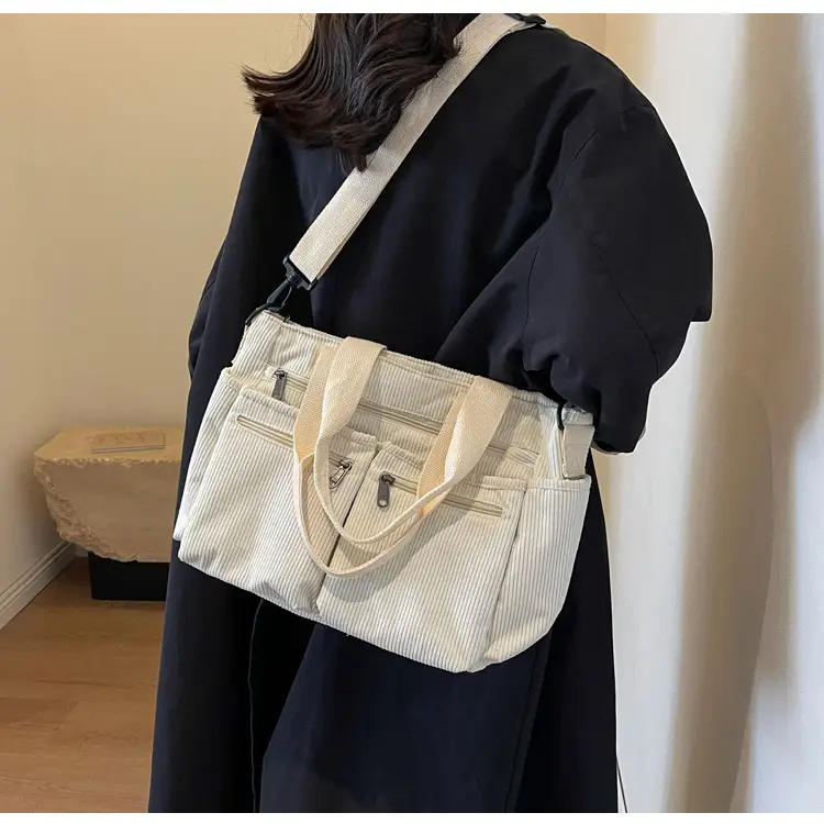 Large Capacity Corduroy Women's Shoulder Crossbody Bag — feature 39