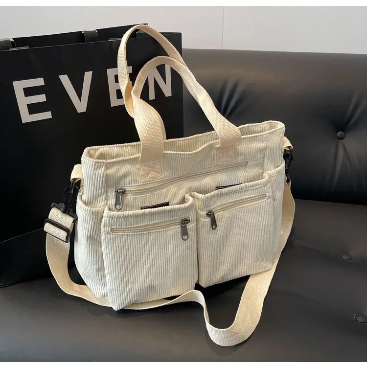 Large Capacity Corduroy Women's Shoulder Crossbody Bag — feature 80