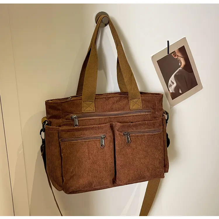 Large Capacity Corduroy Women's Shoulder Crossbody Bag — feature 84