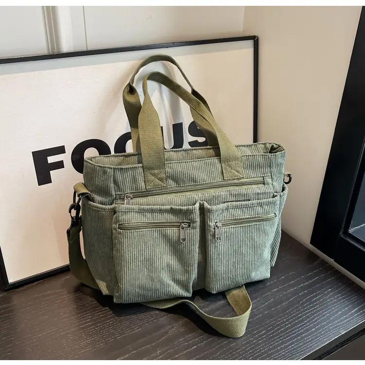 Large Capacity Corduroy Women's Shoulder Crossbody Bag — feature 88