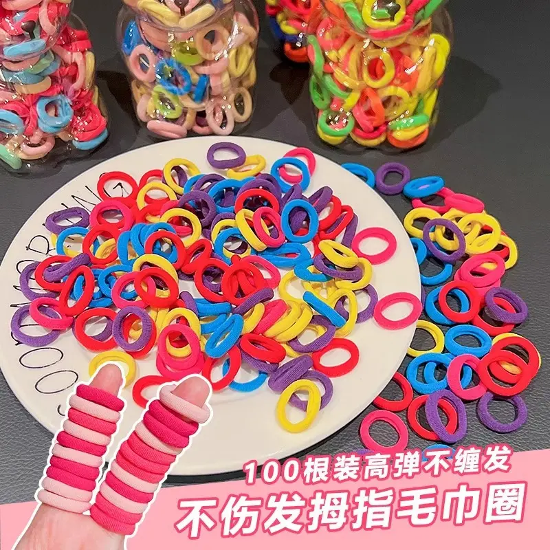 Colorful Rainbow Rubber Bands for Girls Hair Accessories - Image 57