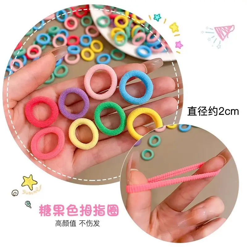 Colorful Rainbow Rubber Bands for Girls Hair Accessories - Image 59