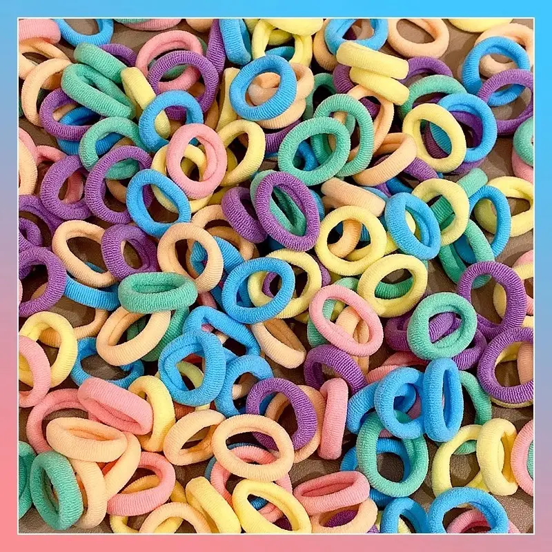 Colorful Rainbow Rubber Bands for Girls Hair Accessories — feature 1