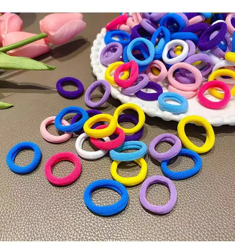 Colorful Rainbow Rubber Bands for Girls Hair Accessories — feature 3