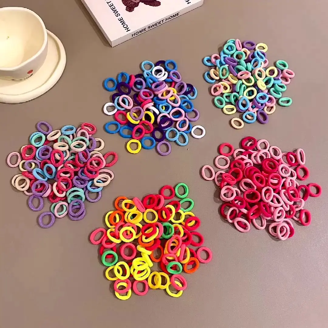 Colorful Rainbow Rubber Bands for Girls Hair Accessories — feature 4