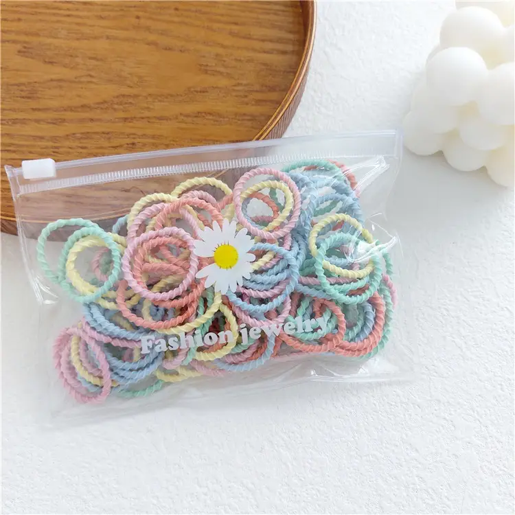 Colorful Rainbow Rubber Bands for Girls Hair Accessories - Image 17