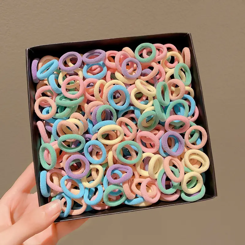 Colorful Rainbow Rubber Bands for Girls Hair Accessories - Image 2