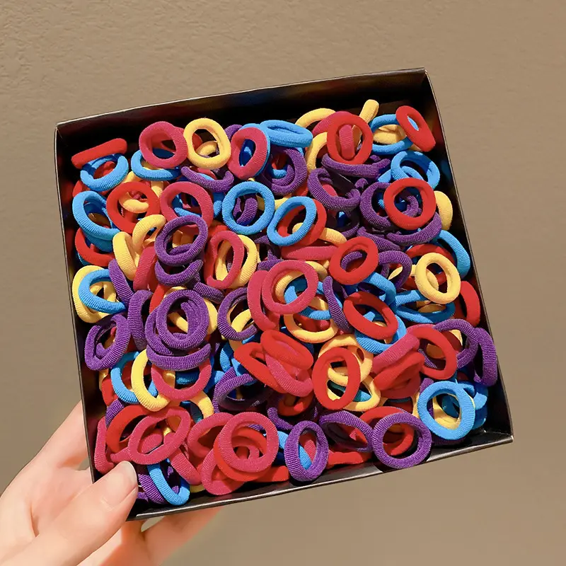 Colorful Rainbow Rubber Bands for Girls Hair Accessories - Image 3