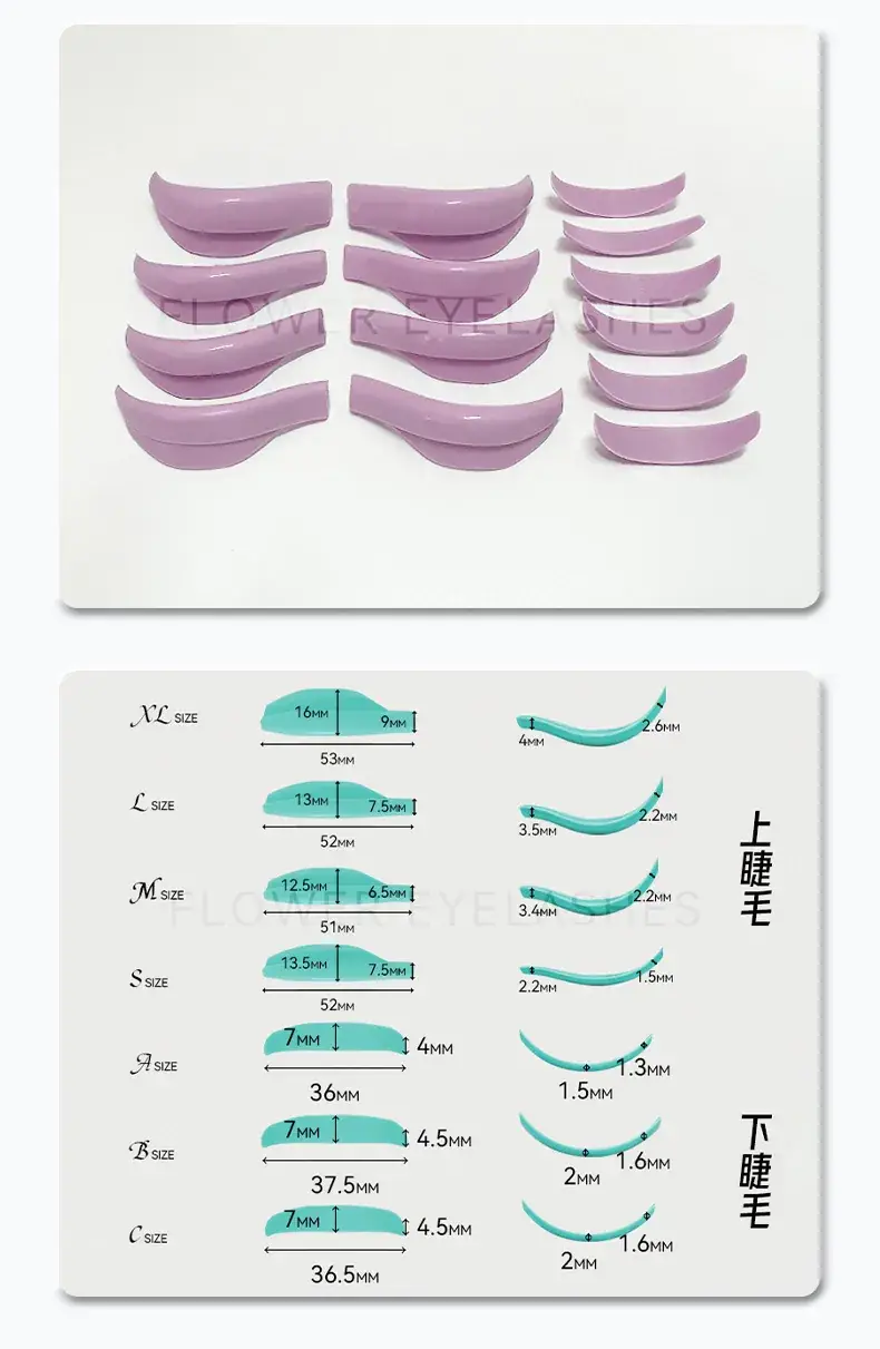 2023 New Cross-Border 7 Pairs Eyelash Perm Silicone Gaskets Sunflower Color — feature 7