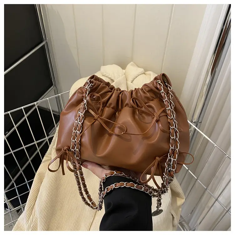 2023 Winter Pleated Chain Bow Bag Women — feature 16