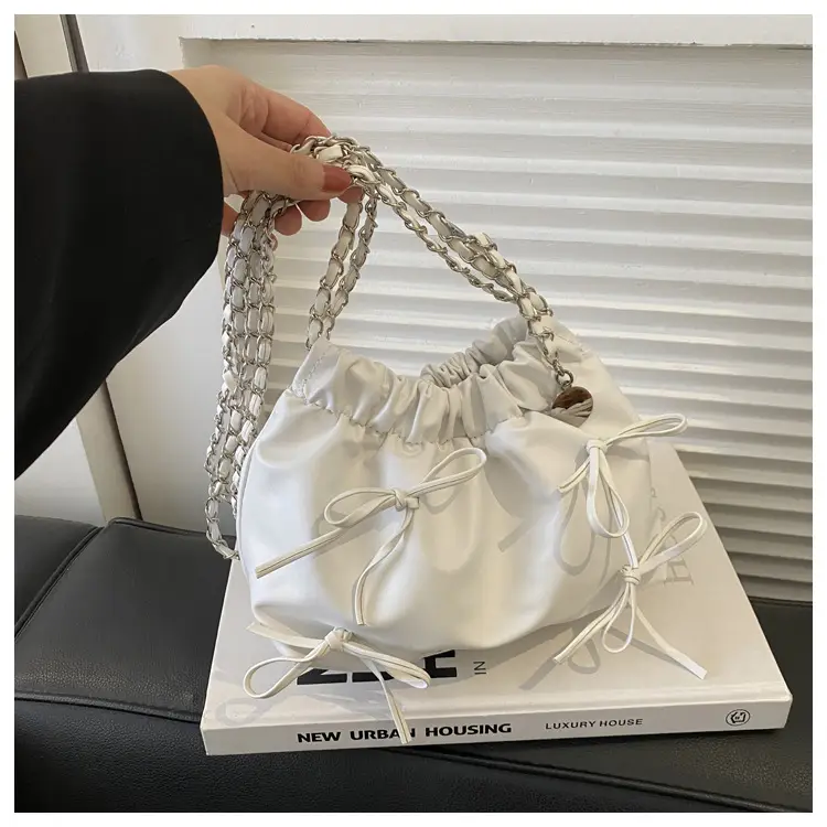 2023 Winter Pleated Chain Bow Bag Women — feature 19
