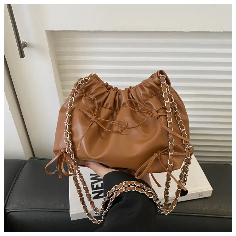 2023 Winter Pleated Chain Bow Bag Women — feature 20