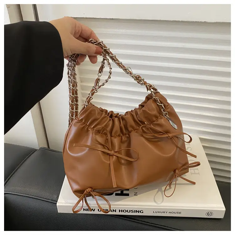 2023 Winter Pleated Chain Bow Bag Women — feature 21
