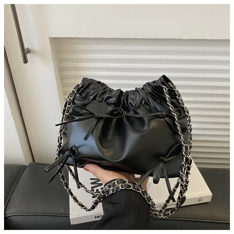 2023 Winter Pleated Chain Bow Bag Women — feature 22