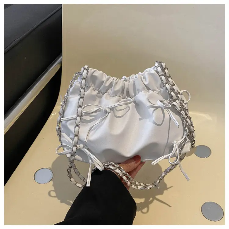 2023 Winter Pleated Chain Bow Bag Women — feature 26