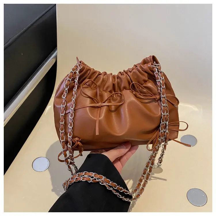 2023 Winter Pleated Chain Bow Bag Women — feature 27