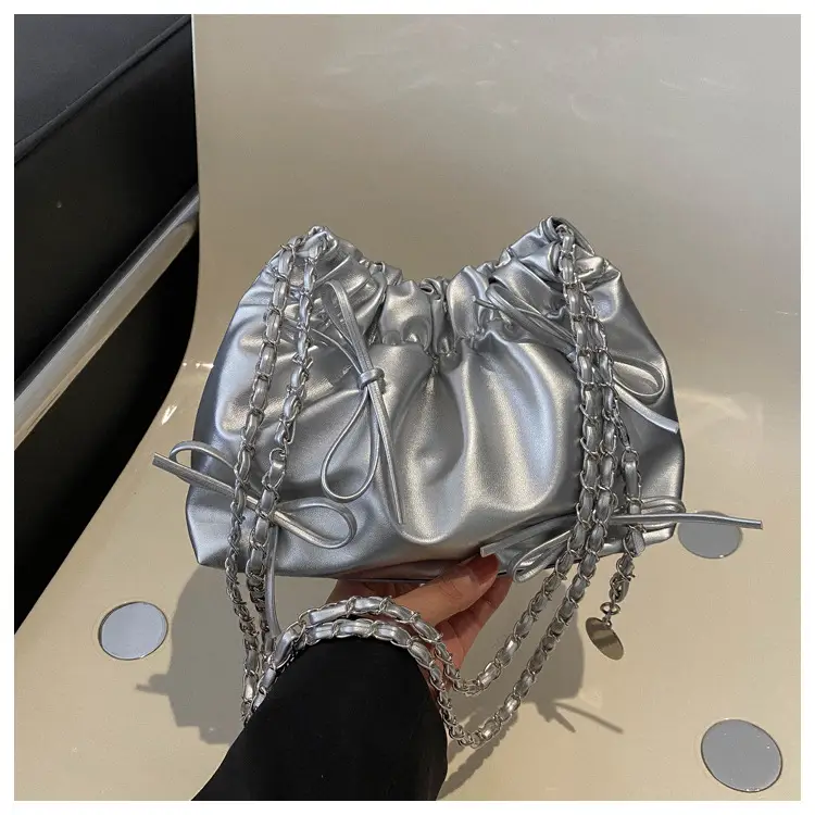 2023 Winter Pleated Chain Bow Bag Women — feature 28