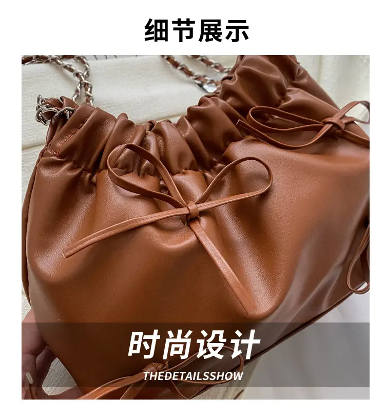 2023 Winter Pleated Chain Bow Bag Women — feature 3