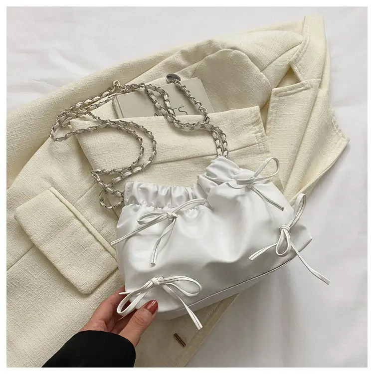 2023 Winter Pleated Chain Bow Bag Women — feature 30