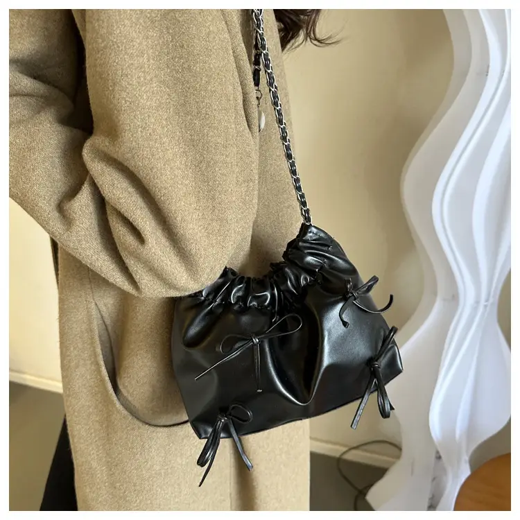 2023 Winter Pleated Chain Bow Bag Women — feature 34