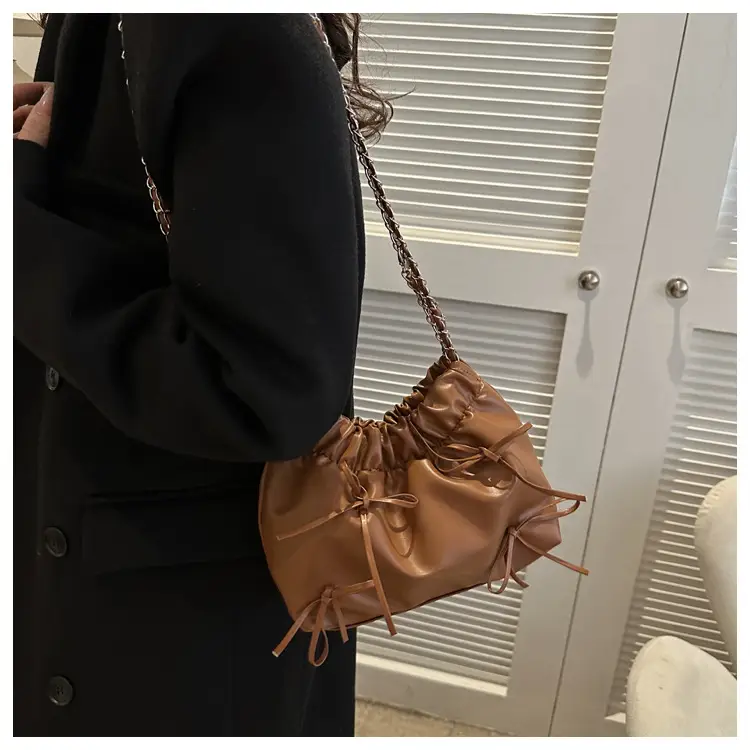 2023 Winter Pleated Chain Bow Bag Women — feature 38