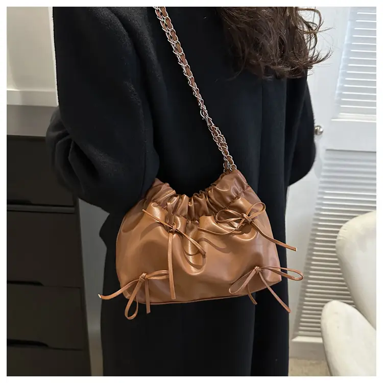 2023 Winter Pleated Chain Bow Bag Women — feature 39