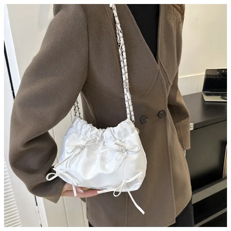 2023 Winter Pleated Chain Bow Bag Women — feature 46