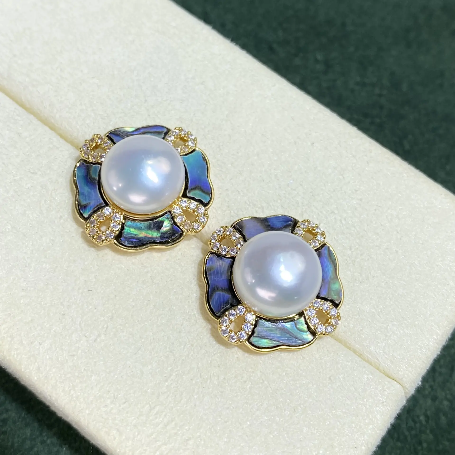 Natural Freshwater Abalone Earrings for Women - Image 5