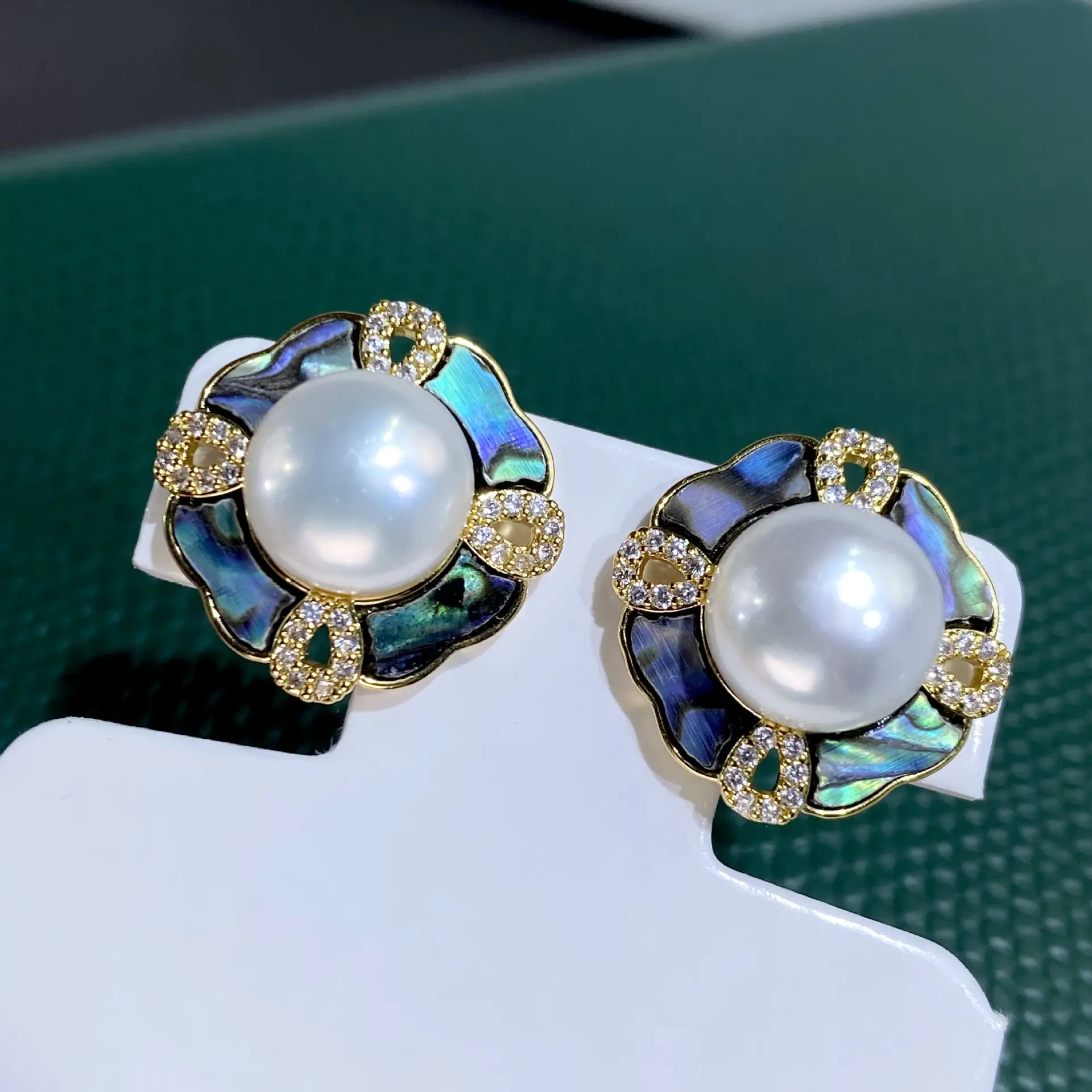 Natural Freshwater Abalone Earrings for Women - Image 6