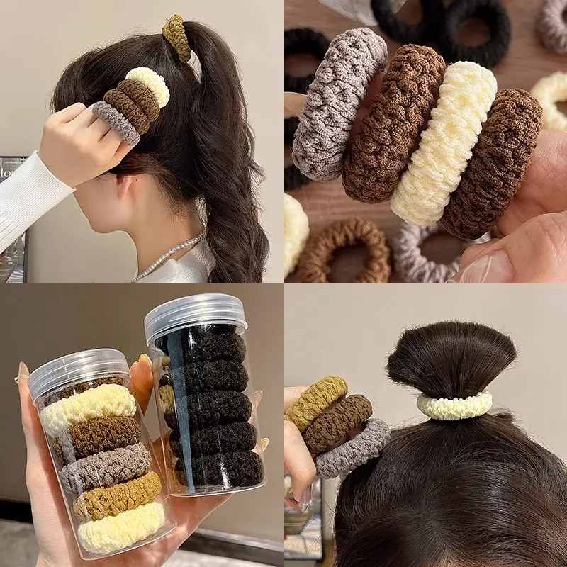 Women Thickened Hairbands Black Rubber Korean Style Loose Hair Accessories - Image 52
