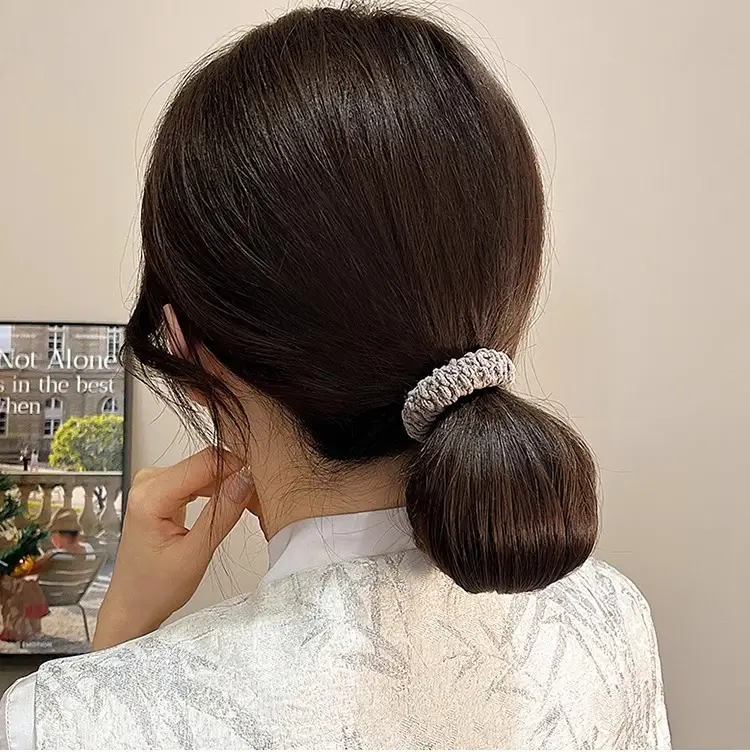 Women Thickened Hairbands Black Rubber Korean Style Loose Hair Accessories — feature 13