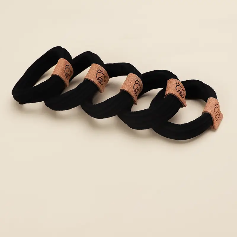 Women Thickened Hairbands Black Rubber Korean Style Loose Hair Accessories - Image 25