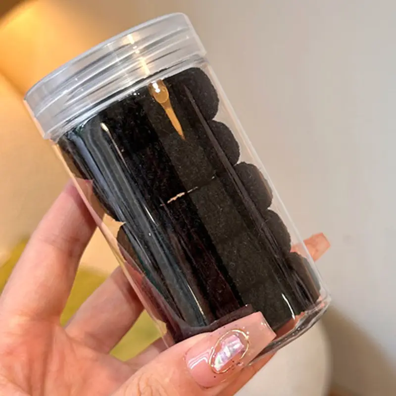 Women Thickened Hairbands Black Rubber Korean Style Loose Hair Accessories - Image 6