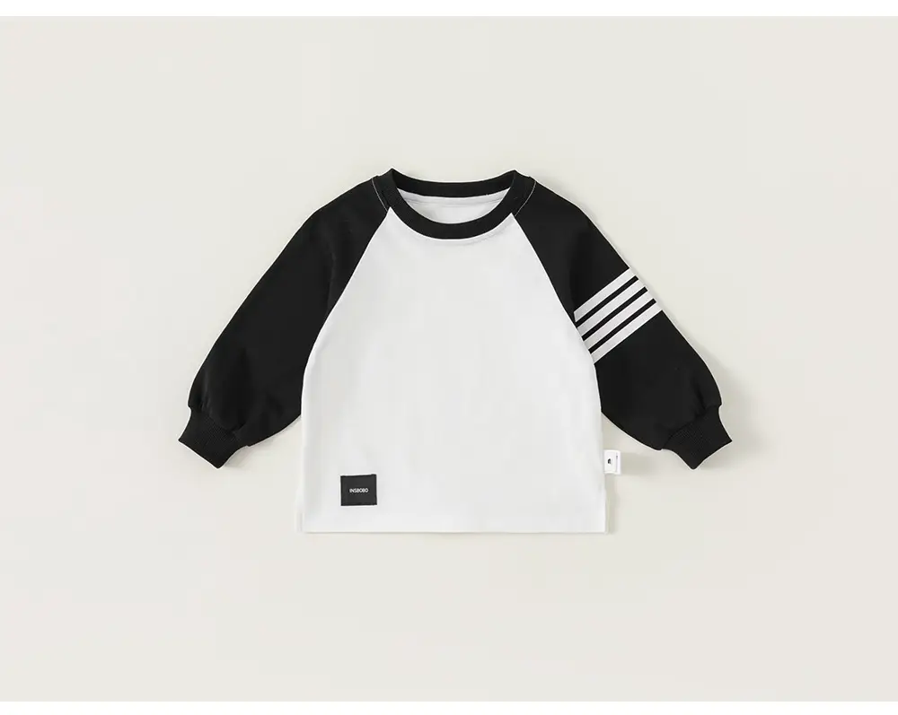 Baby Raglan Sleeve T-Shirt Navy Grey Round Neck — feature 21