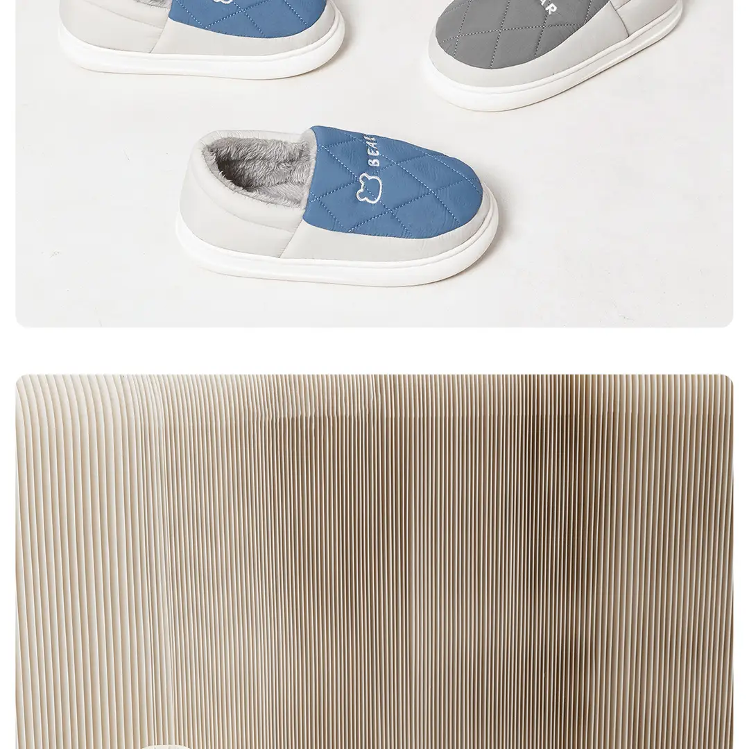 Waterproof Cotton Slippers Men's Winter Household Indoor Home Furnishing Thick Bottom Non-Slip Warm Cotton Slippers Men's Winter — feature 17