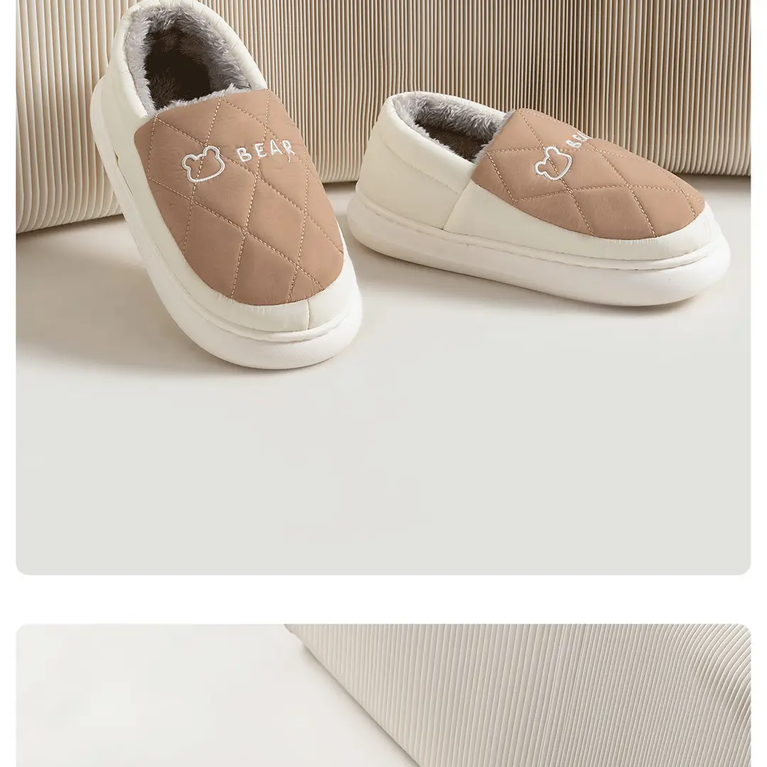 Waterproof Cotton Slippers Men's Winter Household Indoor Home Furnishing Thick Bottom Non-Slip Warm Cotton Slippers Men's Winter — feature 18