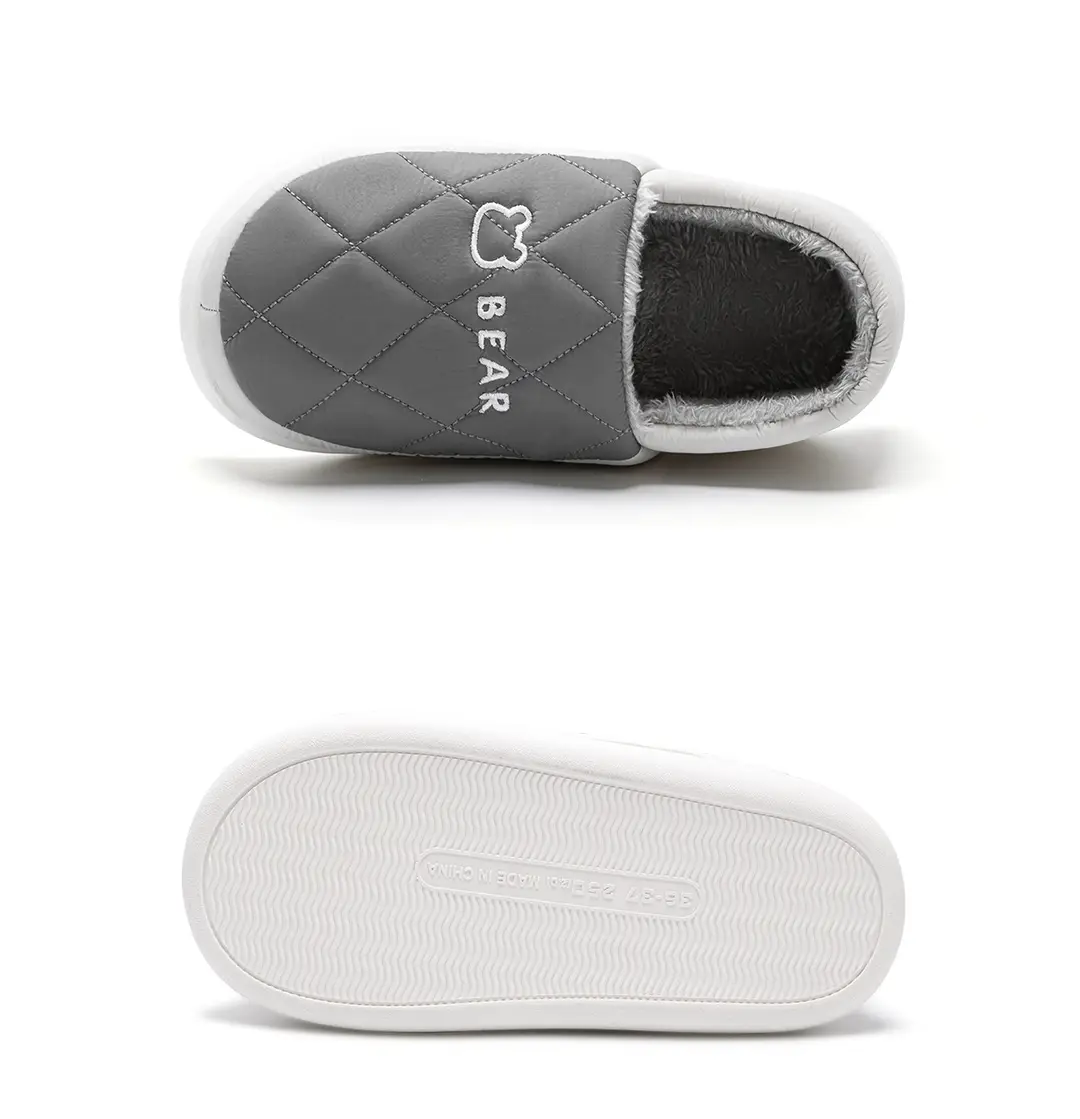 Waterproof Cotton Slippers Men's Winter Household Indoor Home Furnishing Thick Bottom Non-Slip Warm Cotton Slippers Men's Winter — feature 21