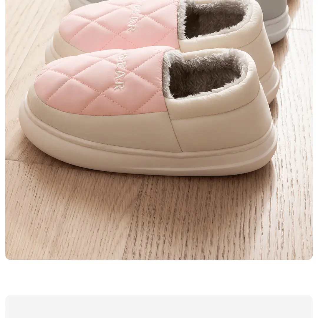 Waterproof Cotton Slippers Men's Winter Household Indoor Home Furnishing Thick Bottom Non-Slip Warm Cotton Slippers Men's Winter — feature 4
