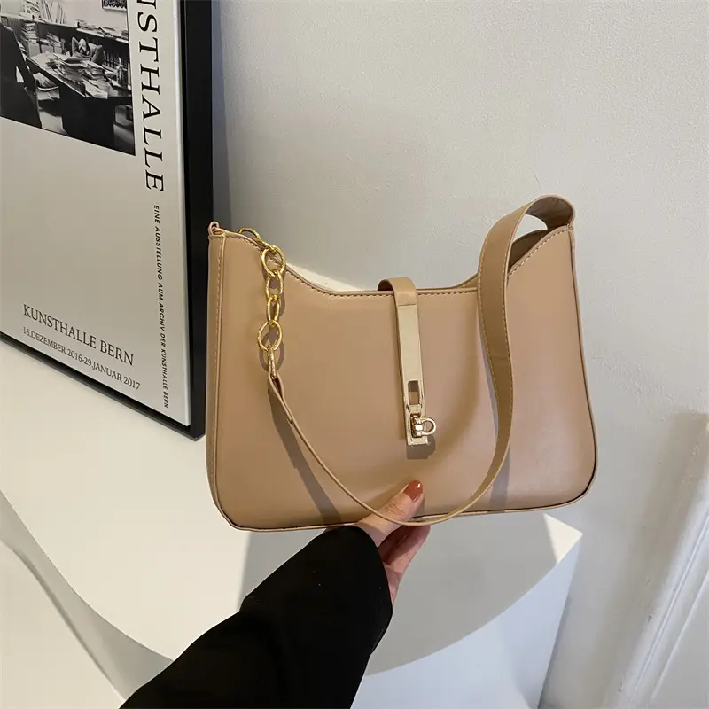 Women's Brown Leather Shoulder Bag 2023 New Fashion - Image 8