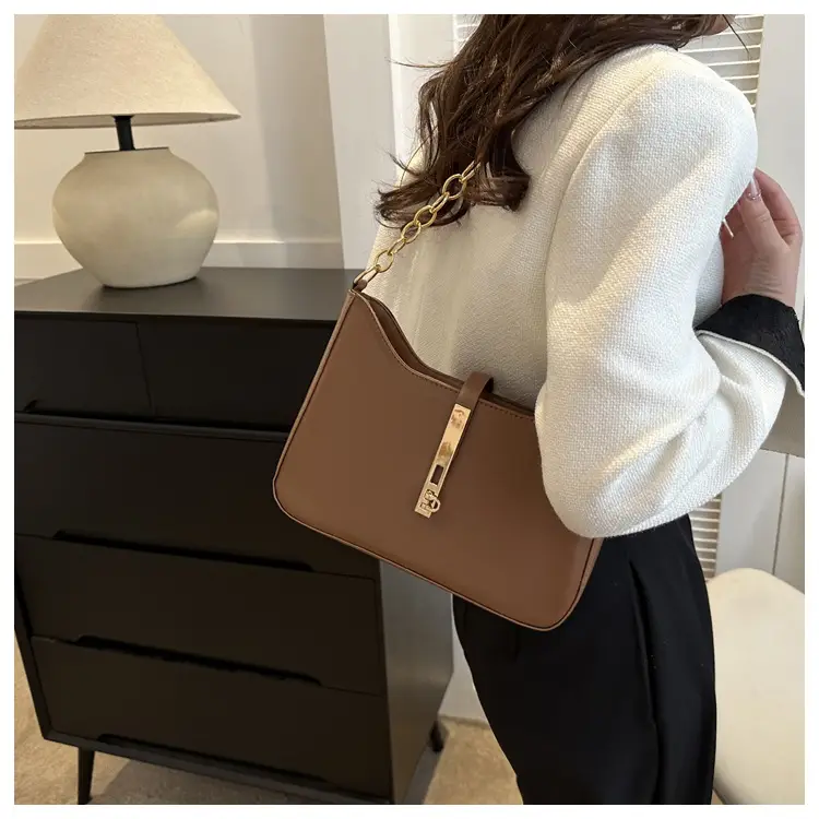 Women's Brown Leather Shoulder Bag 2023 New Fashion — feature 13