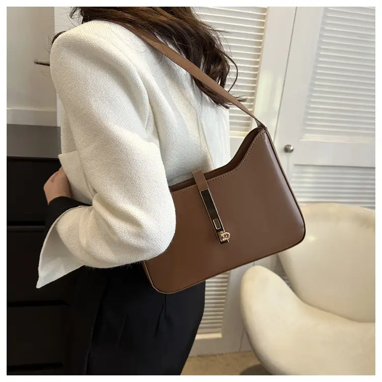 Women's Brown Leather Shoulder Bag 2023 New Fashion — feature 15