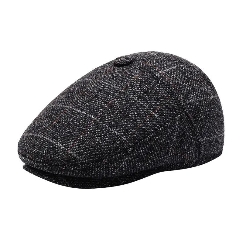 New British Retro Beret Hat for Men Autumn Winter Earmuffs - Image 7
