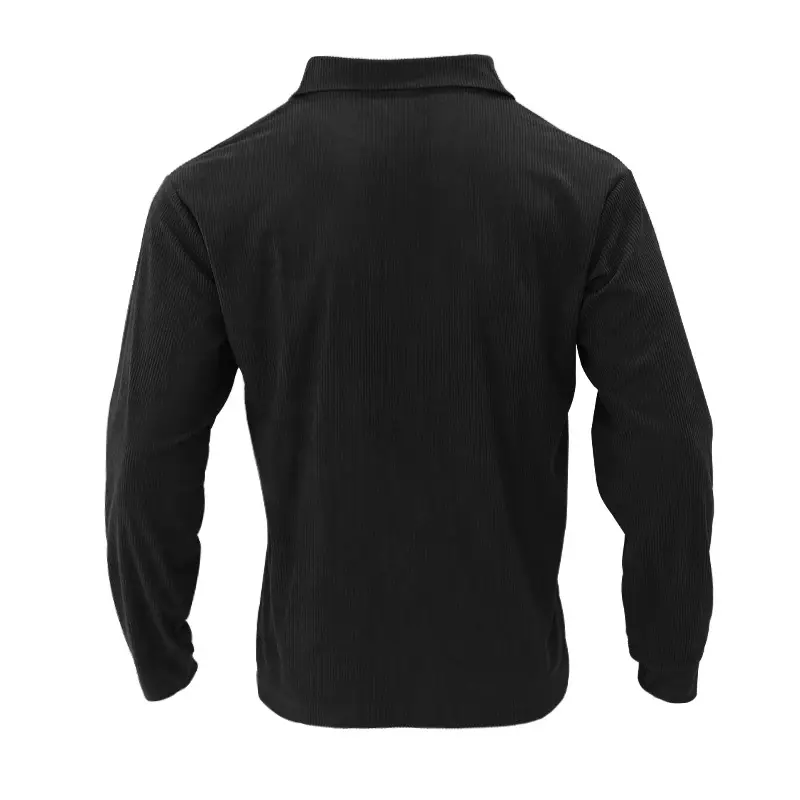 Men's Grey Corduroy Button Shirt Slim Fit — feature 14
