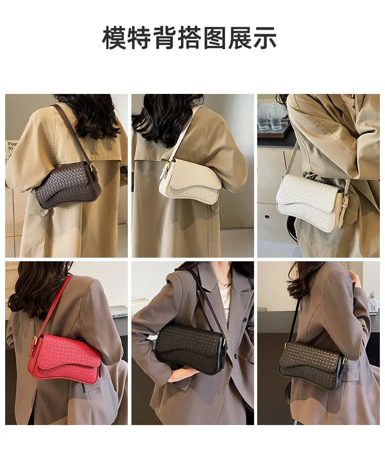 Red Magnetic Buckle Shoulder Bag for Women — feature 22