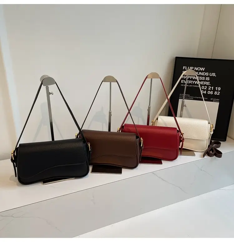 Red Magnetic Buckle Shoulder Bag for Women — feature 31
