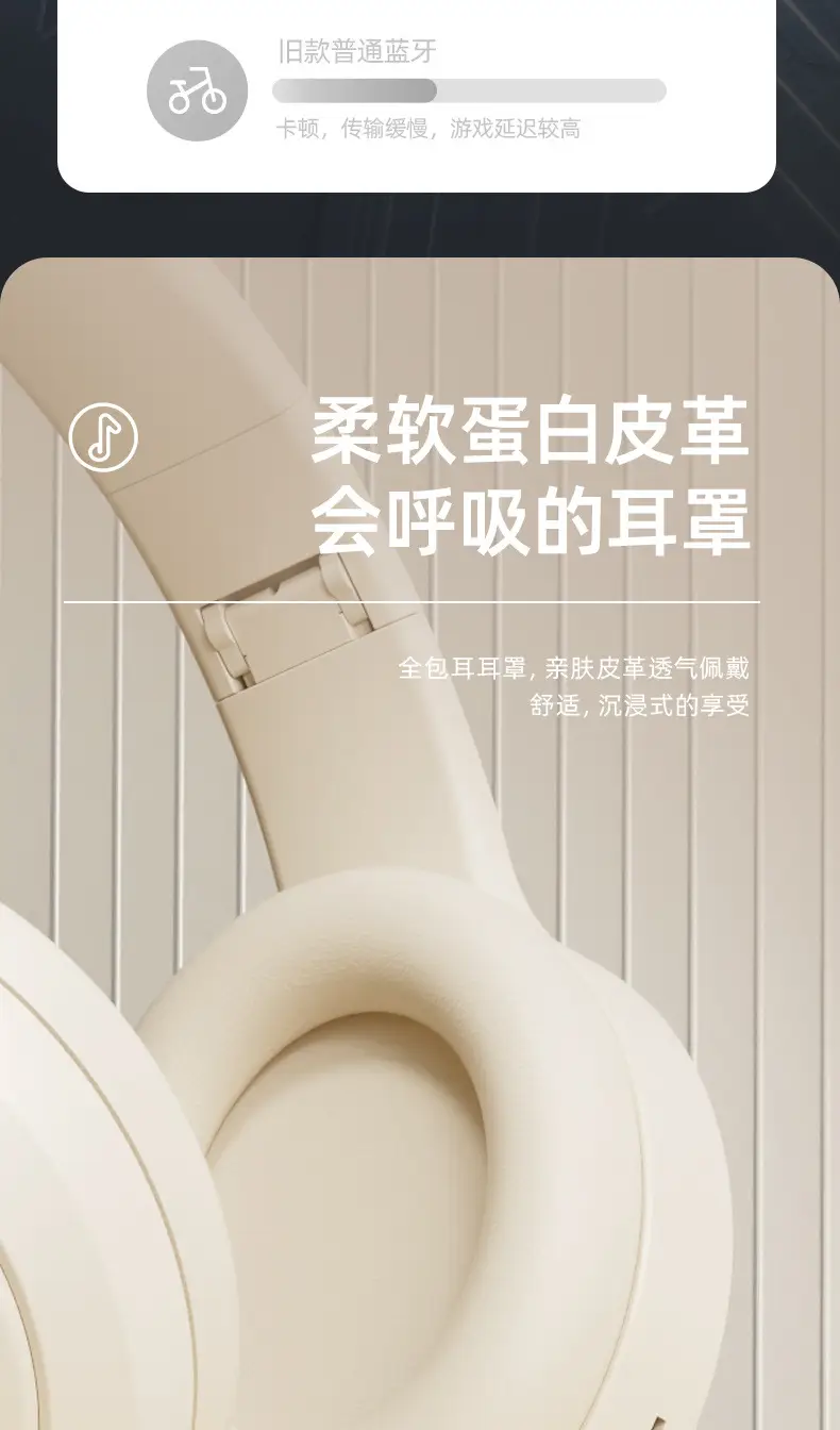 Wireless Bluetooth Headset White Foldable Stereo β feature 6