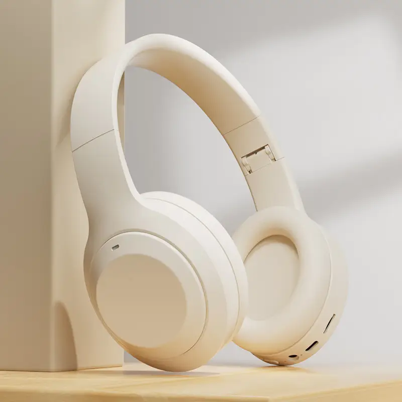 Wireless Bluetooth Headset White Foldable Stereo - Image 1