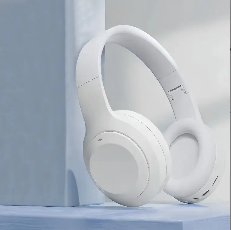 Wireless Bluetooth Headset White Foldable Stereo - Image 4