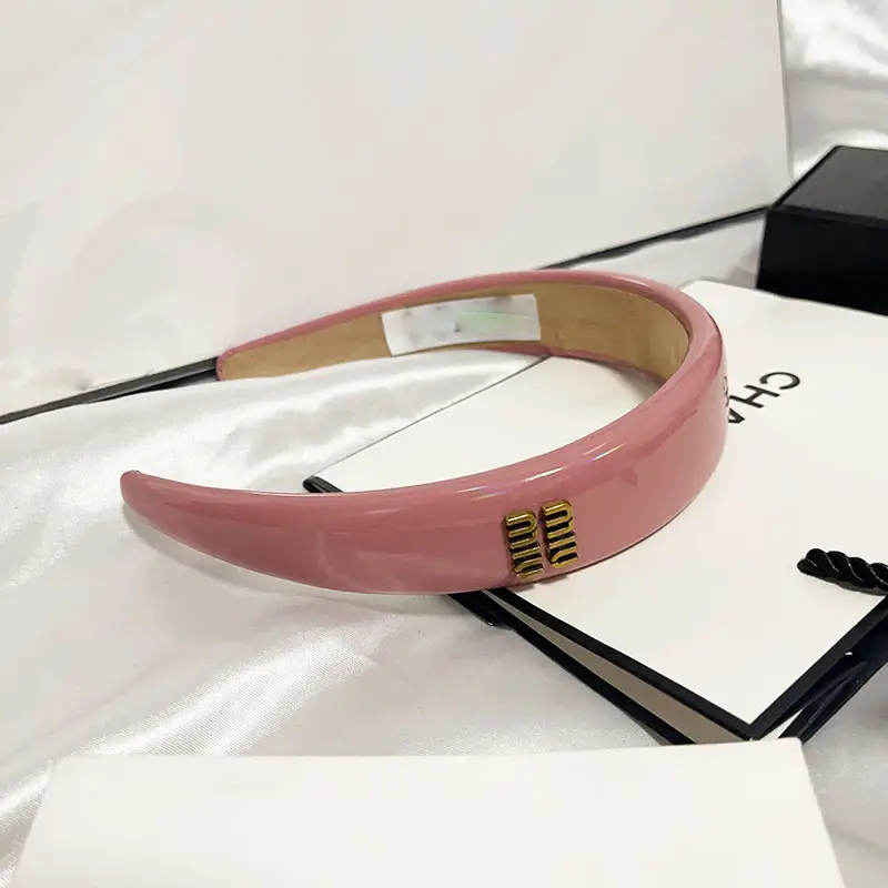 Pink Leather Headband for Women with French Ins Design - Image 5