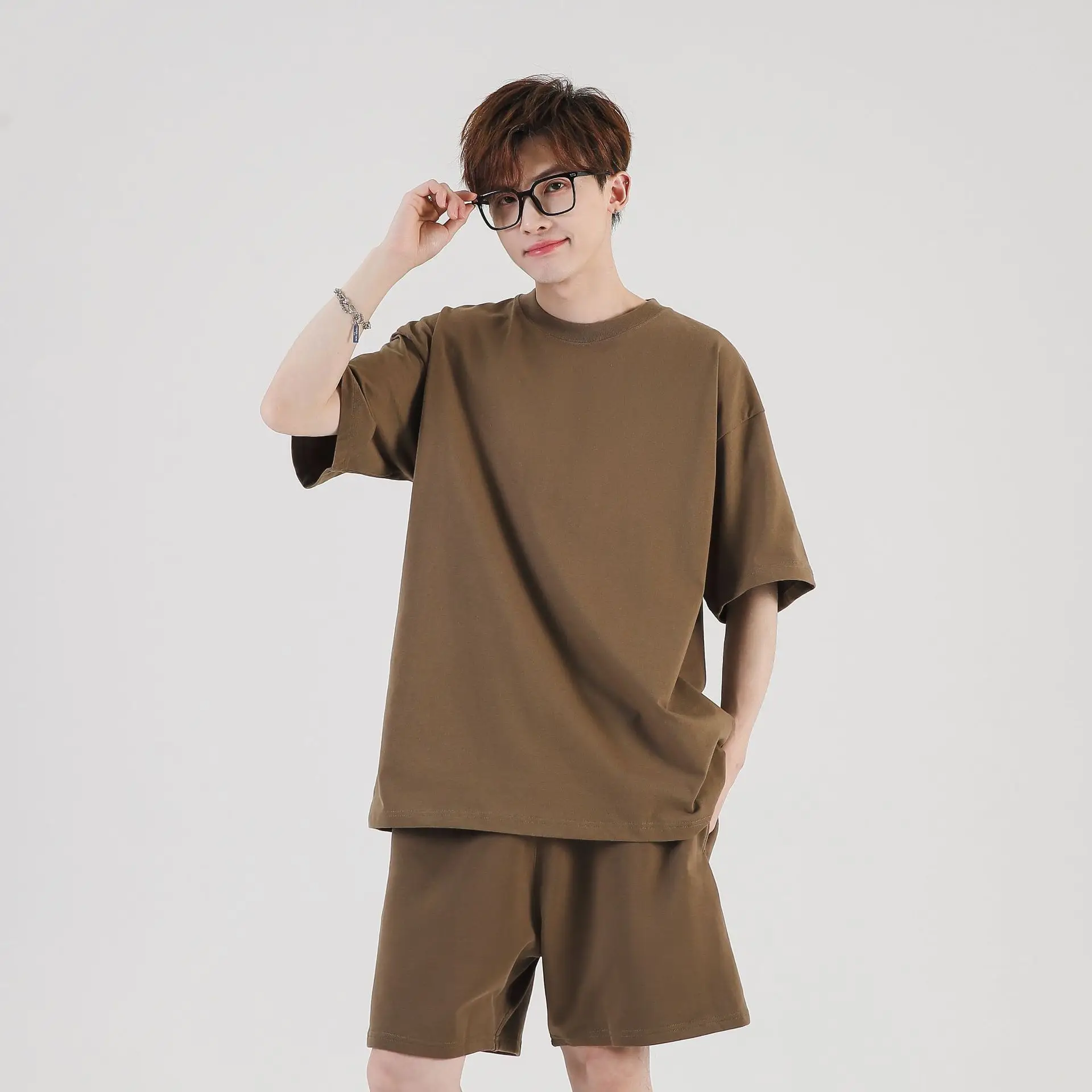 245g Heavy Cotton Short Sleeve T-Shirt Coral - Image 14